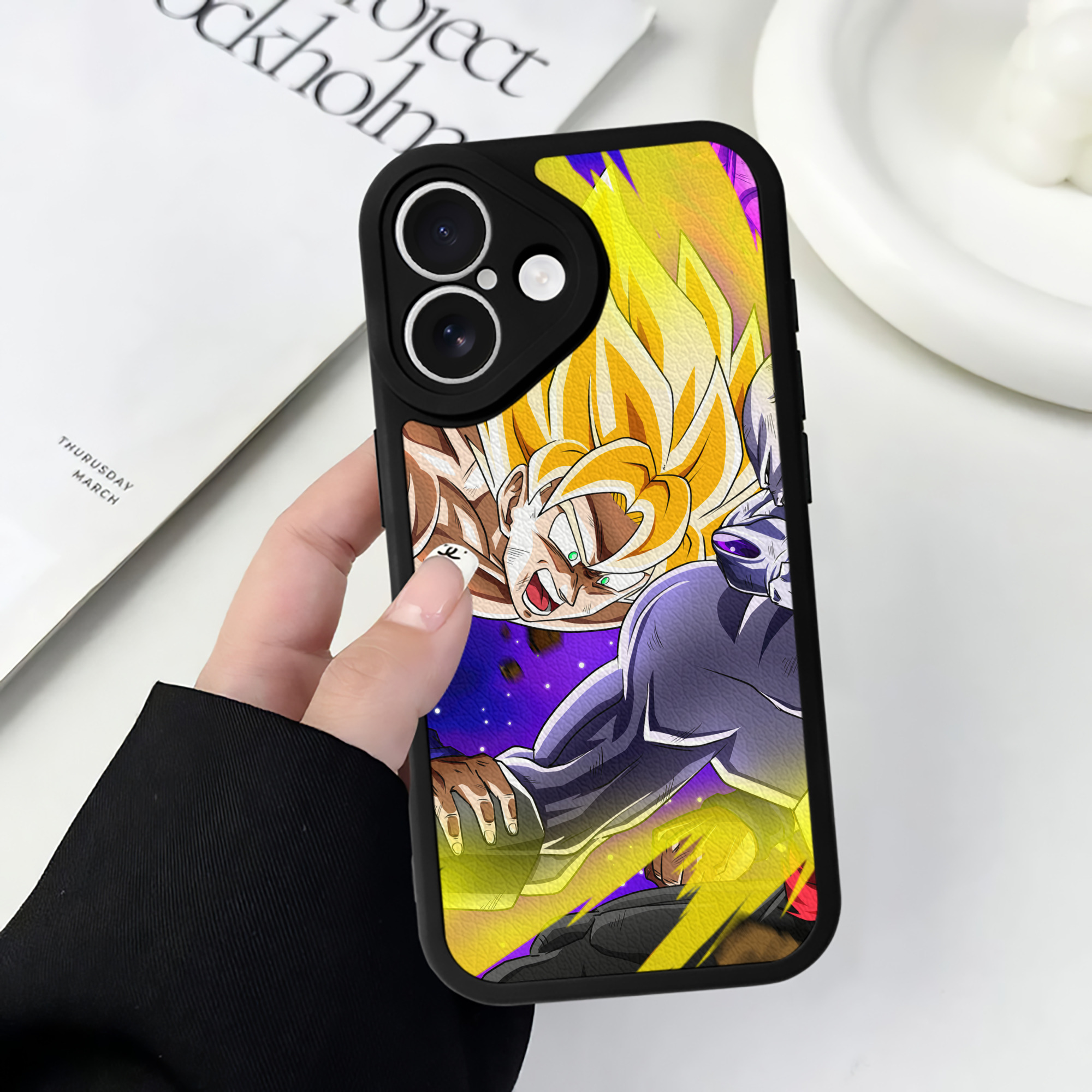 （画像用） ドラゴンボール DRAGON BALL 【iPhone 16シリーズ対応】シリコンスマホケース（レザー調） 材質：シリコン